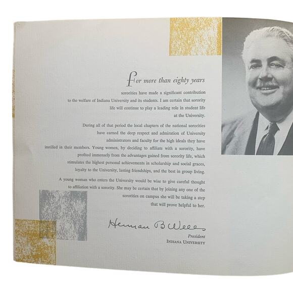 Vintage 1960s Indiana University "Introducing Sorority Life" Book for Students - Picture 2 of 7